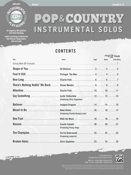 Pop & Country Instrumental Solos Flute image number null