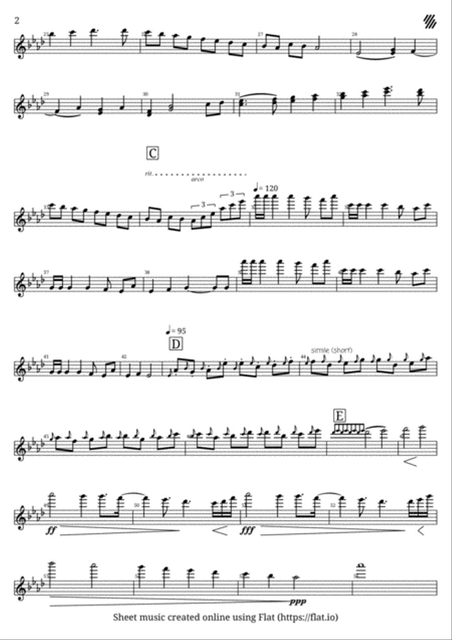 Symphony-Concerto in Ab Major Violin Solo scores gallery preview page 2