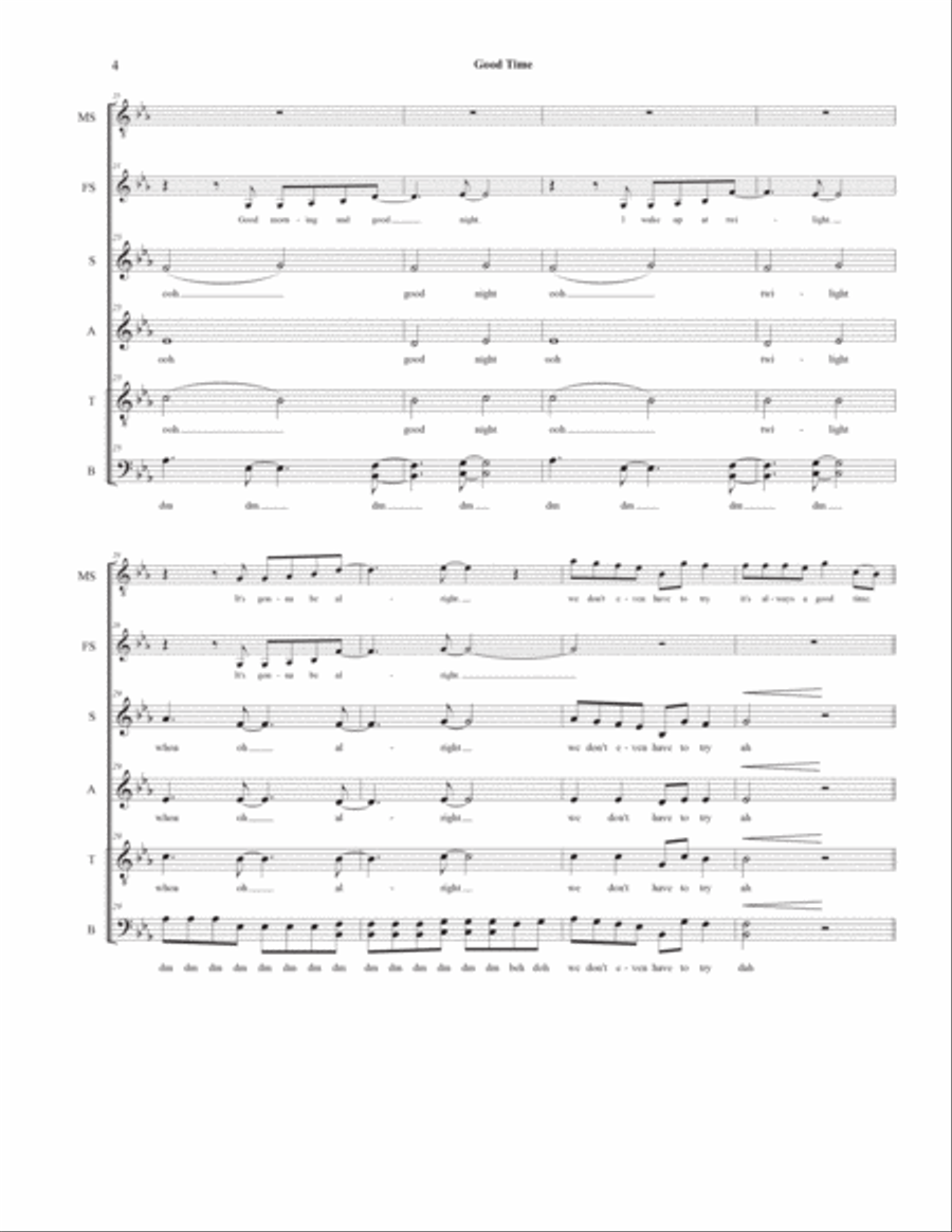 Good Time 4-Part scores gallery preview page 4