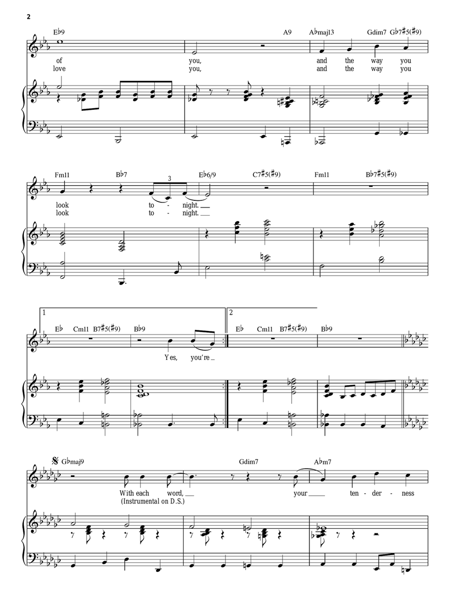 The Way You Look Tonight Piano, Vocal scores gallery preview page 2