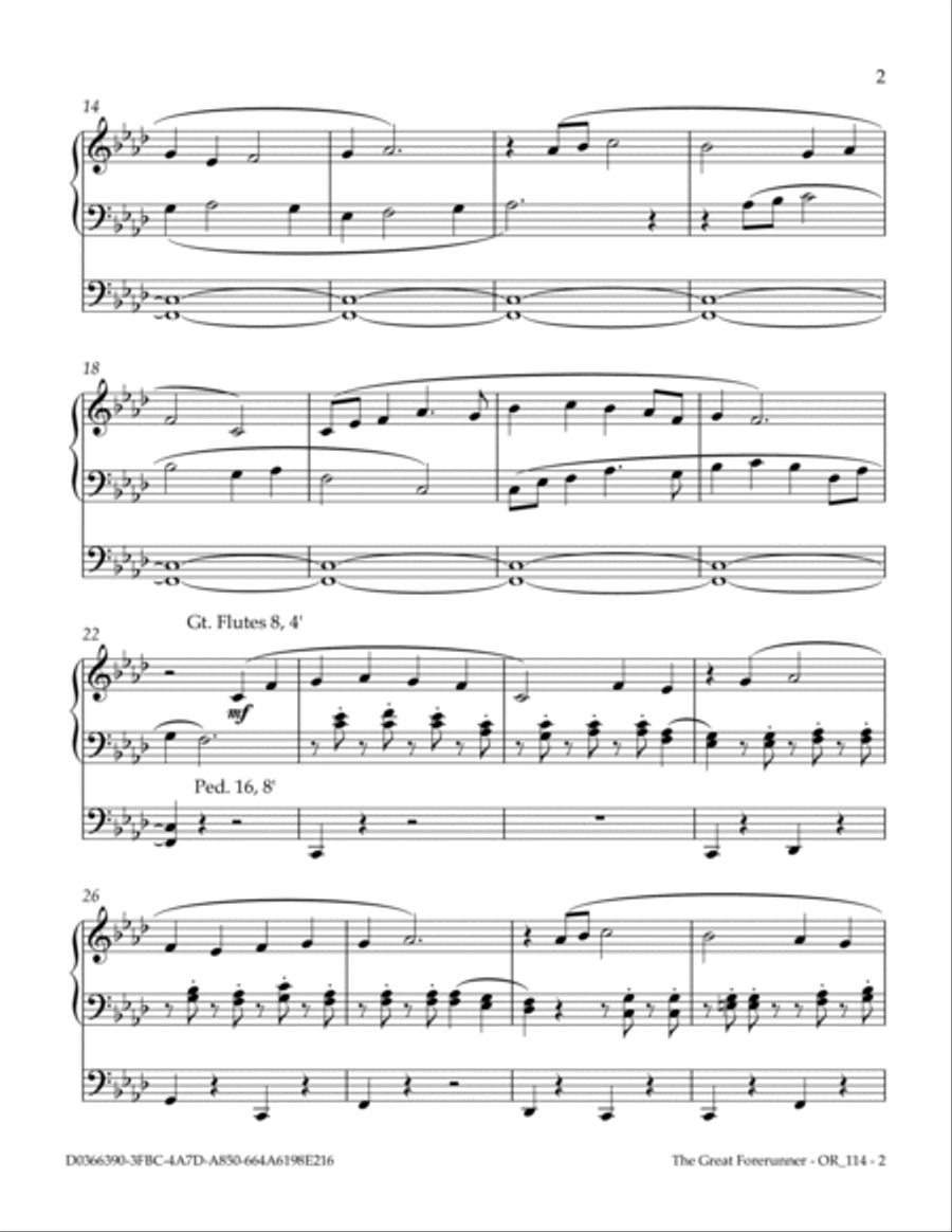 The Great Forerunner Of The Morn Organ Solo scores gallery preview page 3
