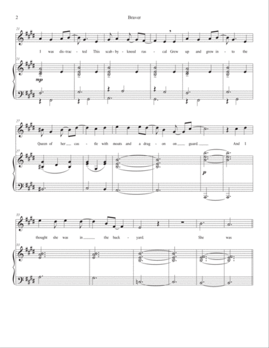 Braver Braver Voice Solo scores gallery preview page 2