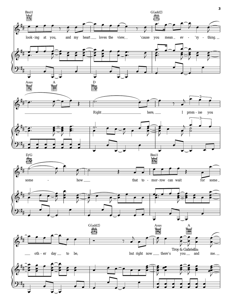 Right Here Right Now Piano, Vocal, Guitar scores gallery preview page 3