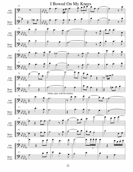 I Bowed on my Knees and Cried Holy (Arrangements Level 2-4 for CELLO + Written Acc) Hymn image number null