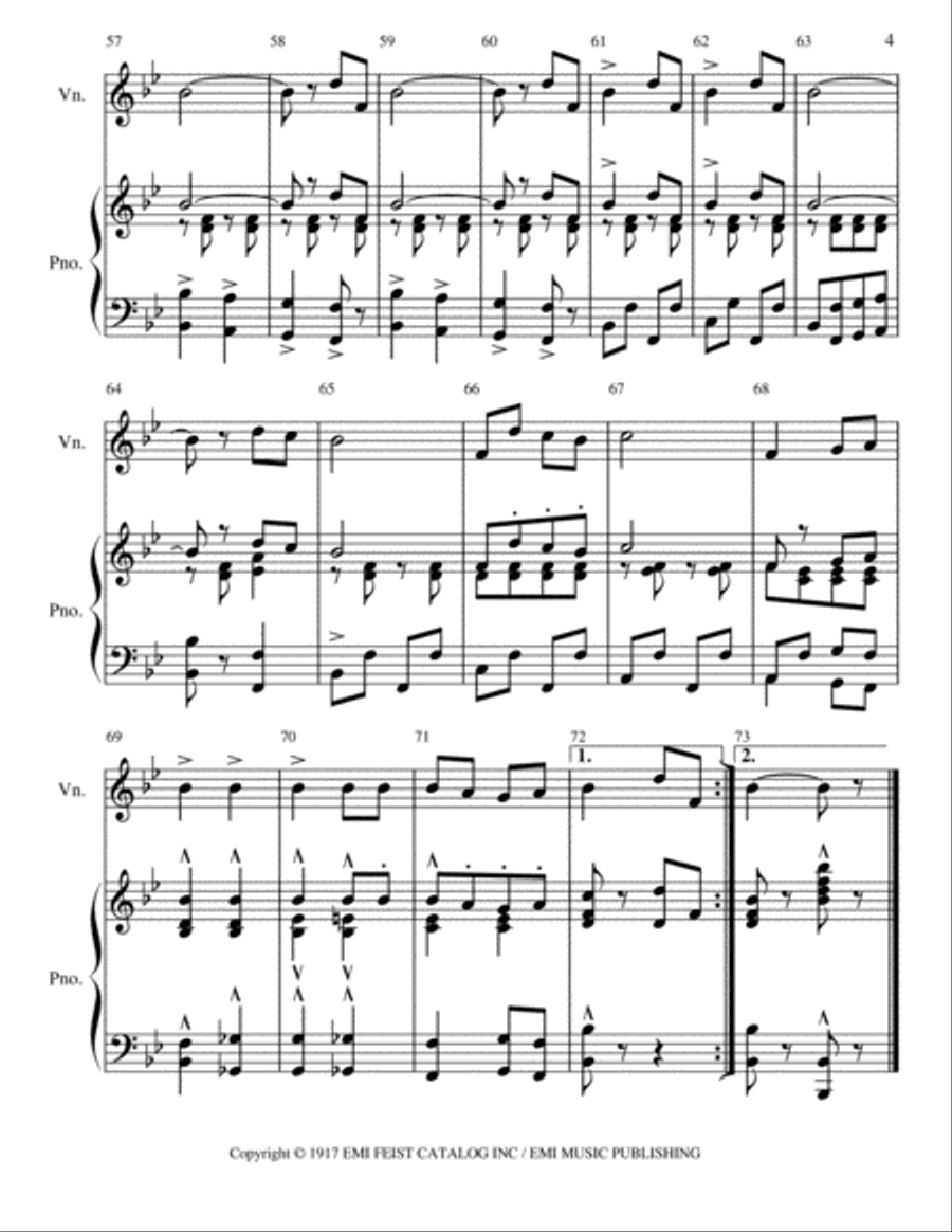 Over There Violin Solo scores gallery preview page 4