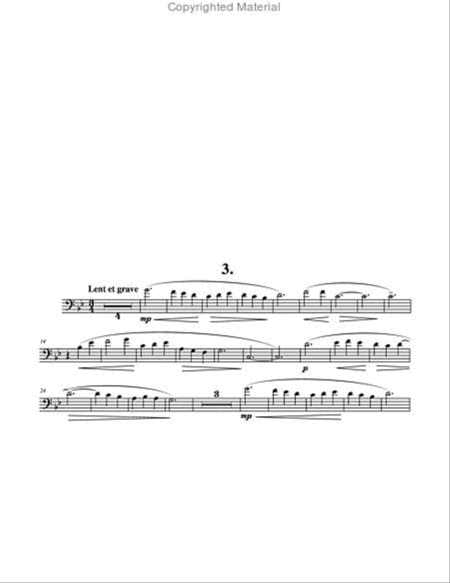Trois Gymnopédies for Euphonium & Piano Euphonium scores gallery preview page 3