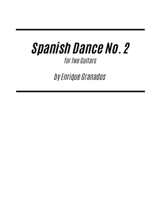 Book cover for Spanish Dance No. 2 (for Two Guitars)