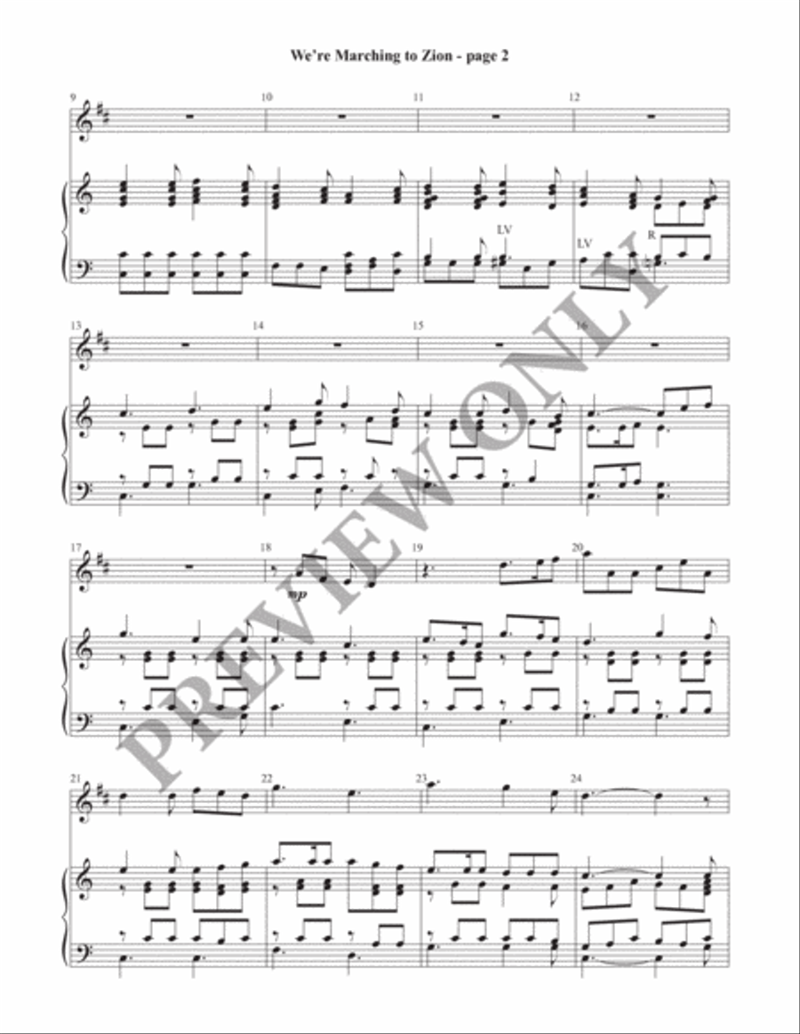We're Marching to Zion (Handbell Part) Handbell Choir scores gallery preview page 3