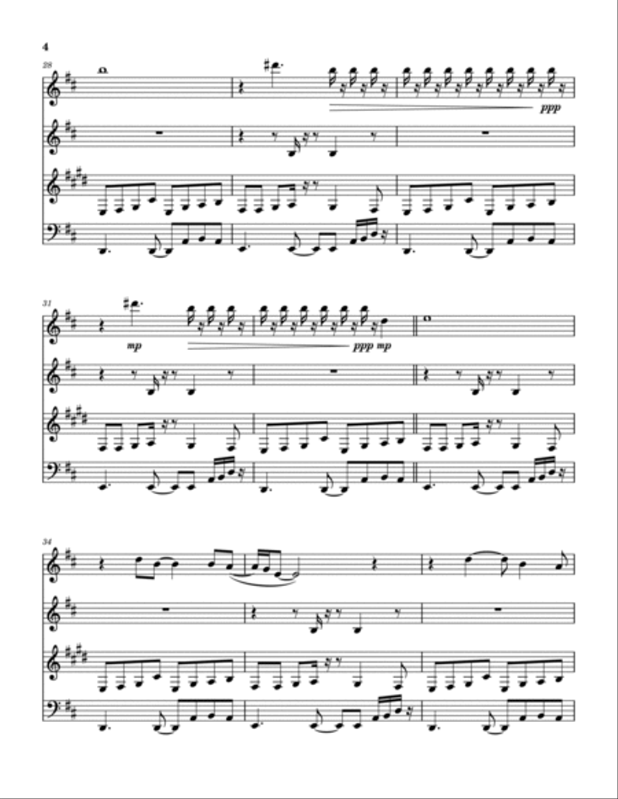 Planet Caravan Woodwind Quartet scores gallery preview page 5