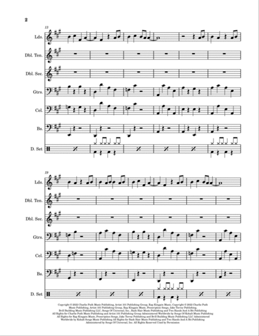 I Don't Think That I Like Her Steel Drum Band scores gallery preview page 2