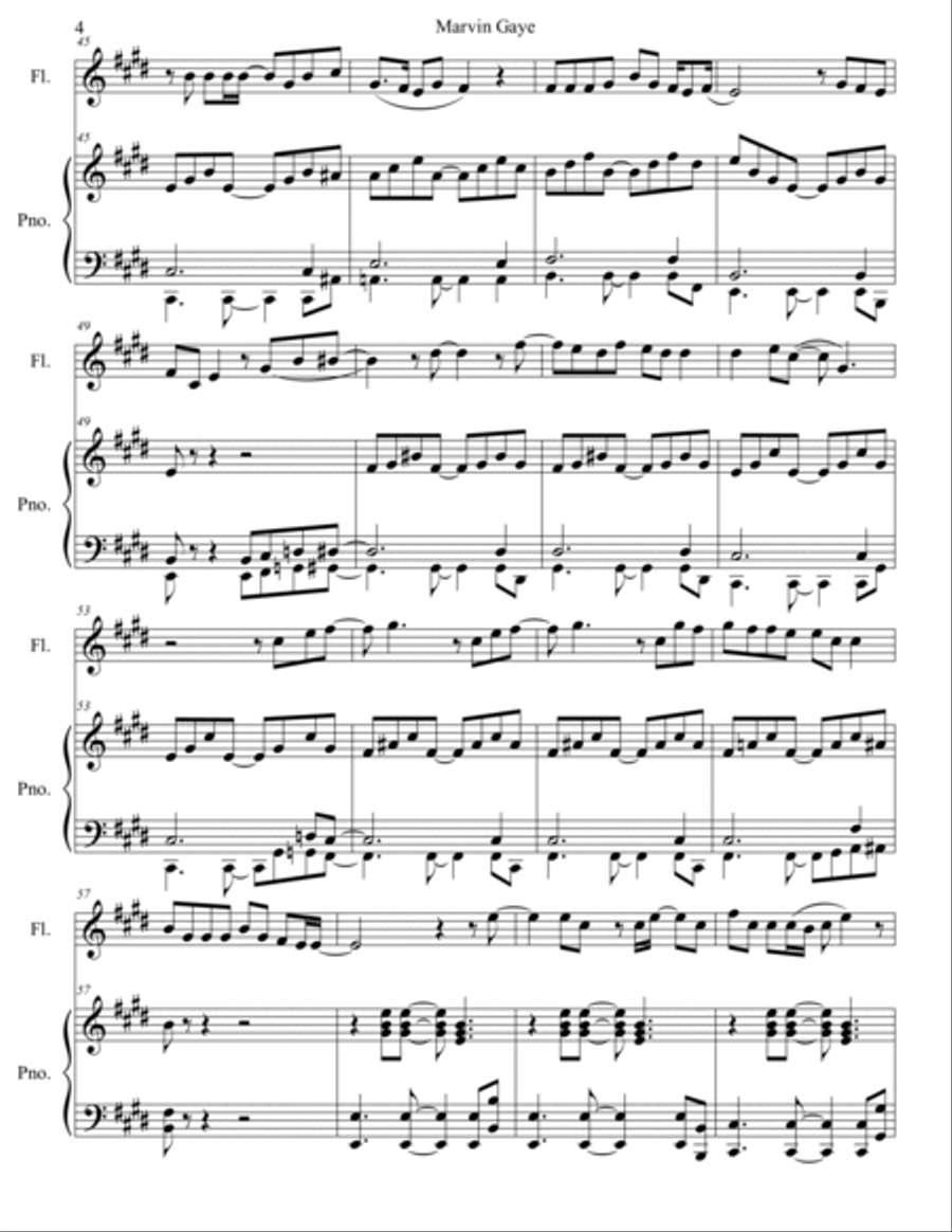 Marvin Gaye Marvin Gaye Flute Solo scores gallery preview page 5