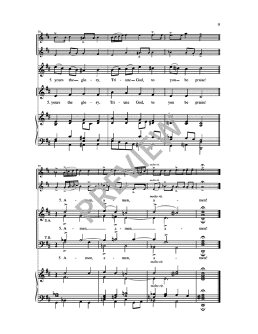 God Who at the Font Once Named Us 4-Part scores gallery preview page 3