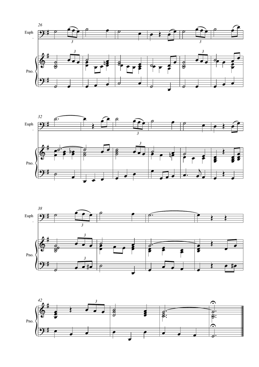 Five Sacred Songs - Euphonium with Piano accompaniment Euphonium scores gallery preview page 3