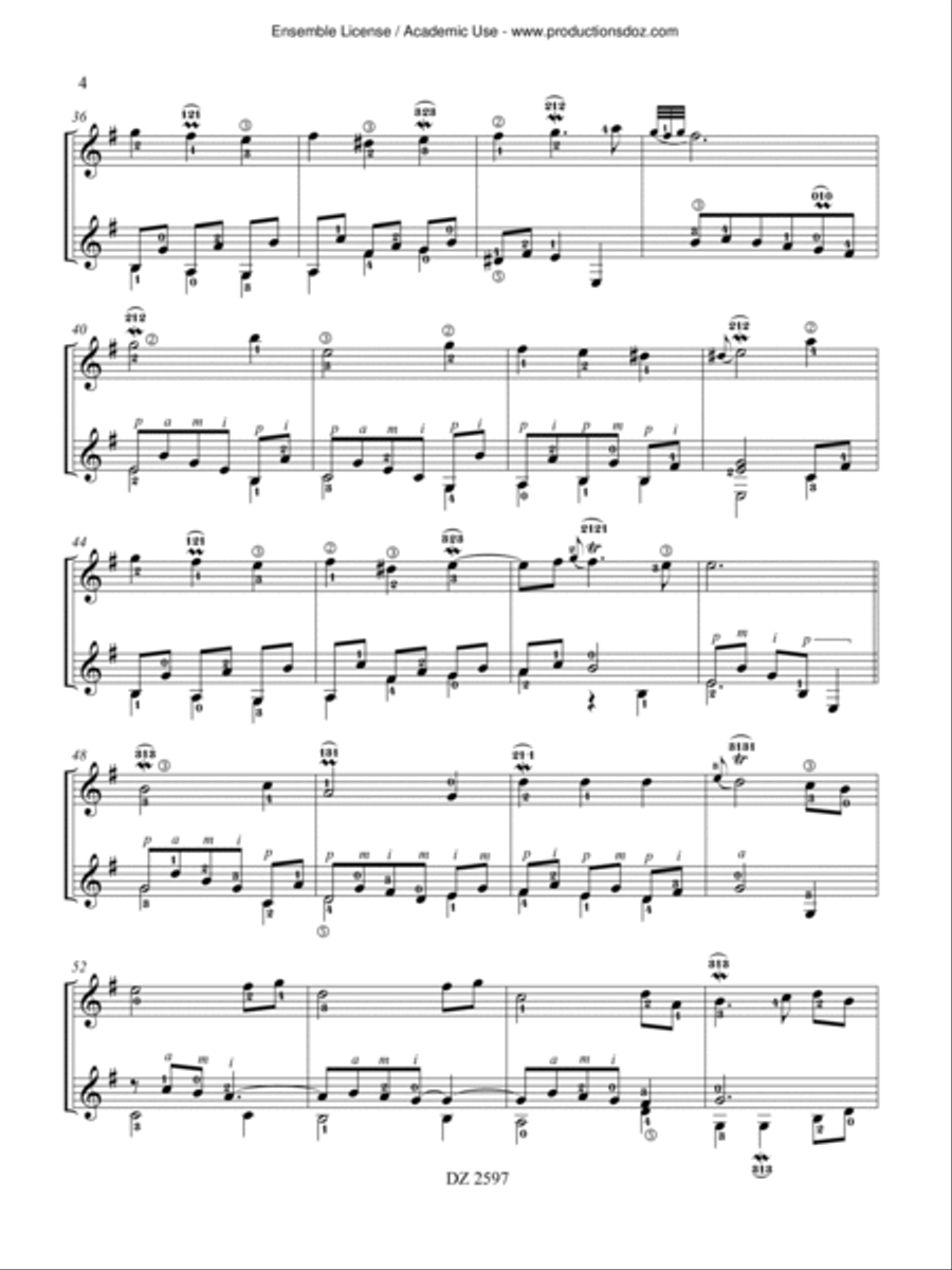 Pièces de clavecin pour 2 guitares, vol. 2 Classical Guitar scores gallery preview page 4