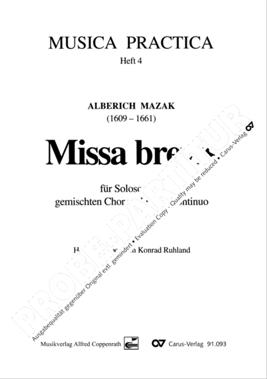 Missa brevis 4-Part scores gallery preview page 4