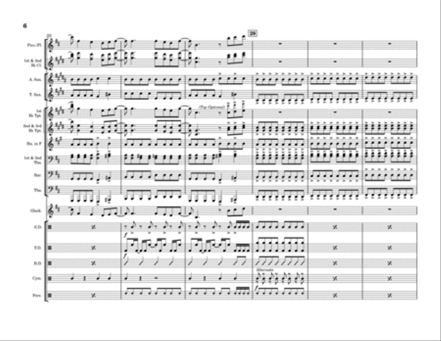 Dance, Dance Marching Band scores gallery preview page 6
