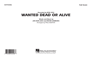 Book cover for Wanted Dead or Alive - Full Score