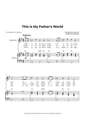 Book cover for This Is My Father's World (Key of G Major)