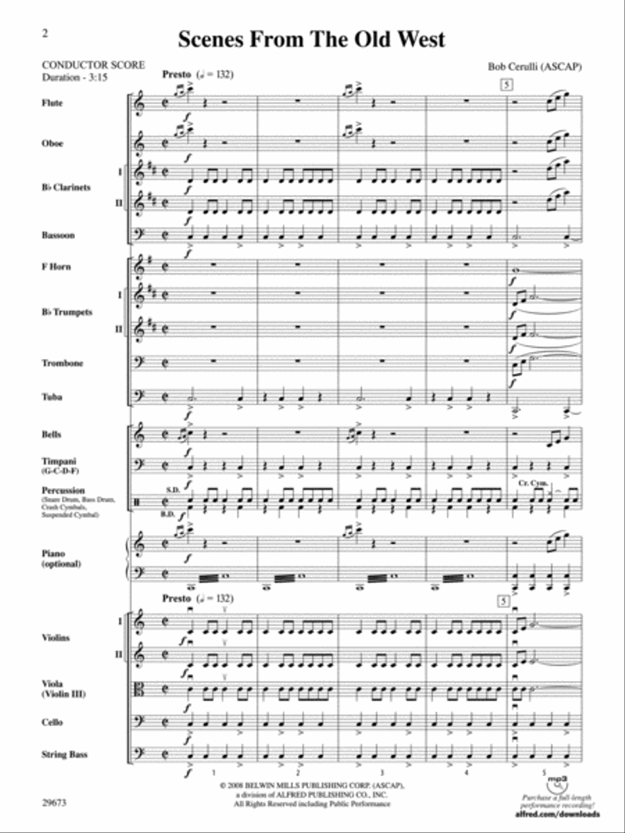 Scenes from the Old West Full Orchestra scores gallery preview page 2