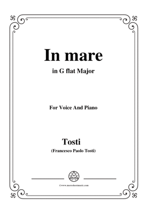 Book cover for Tosti-In Mare in G flat Major,for Voice and Piano