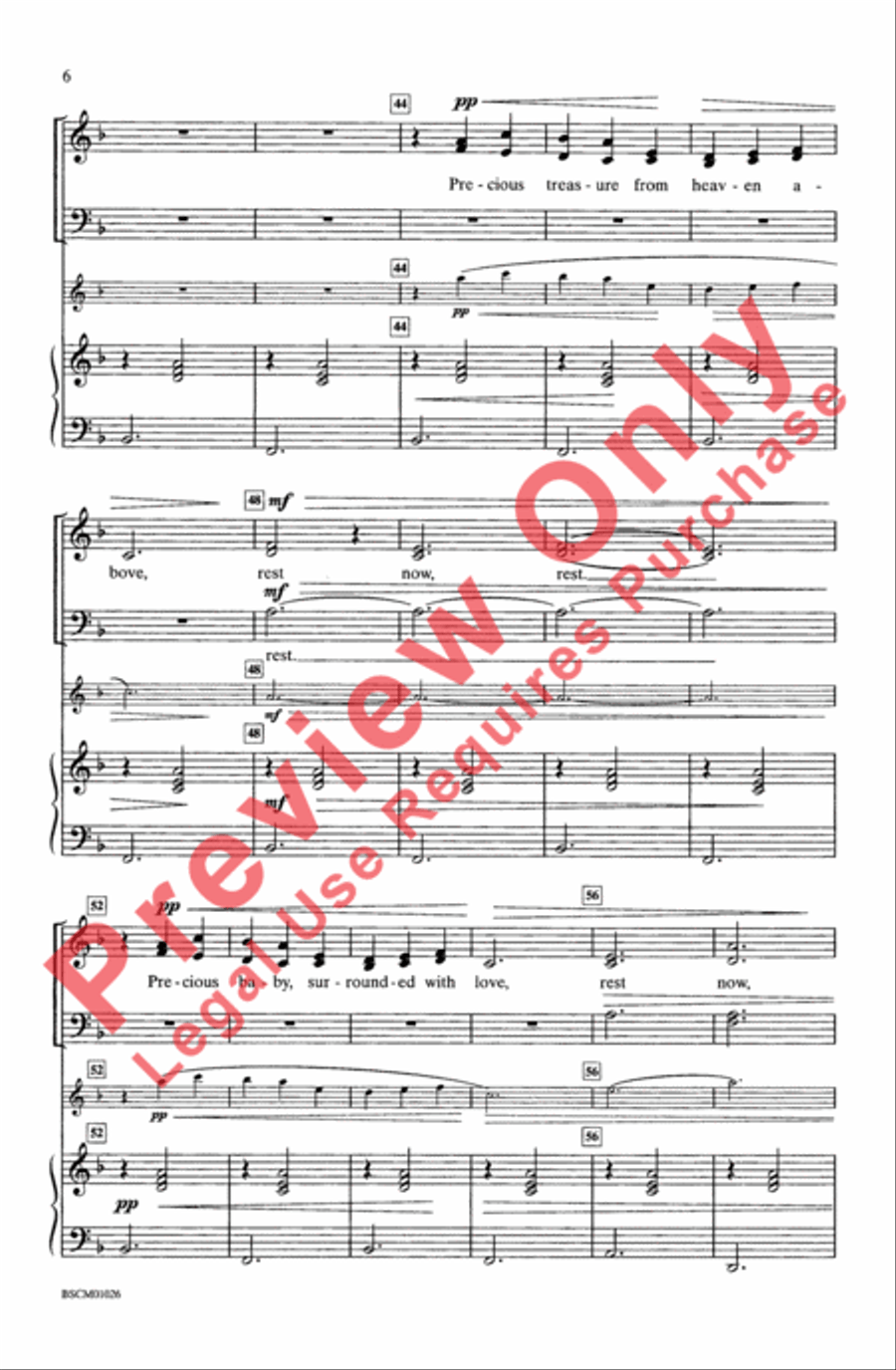 Gymnopedie for Christmas 4-Part scores gallery preview page 5