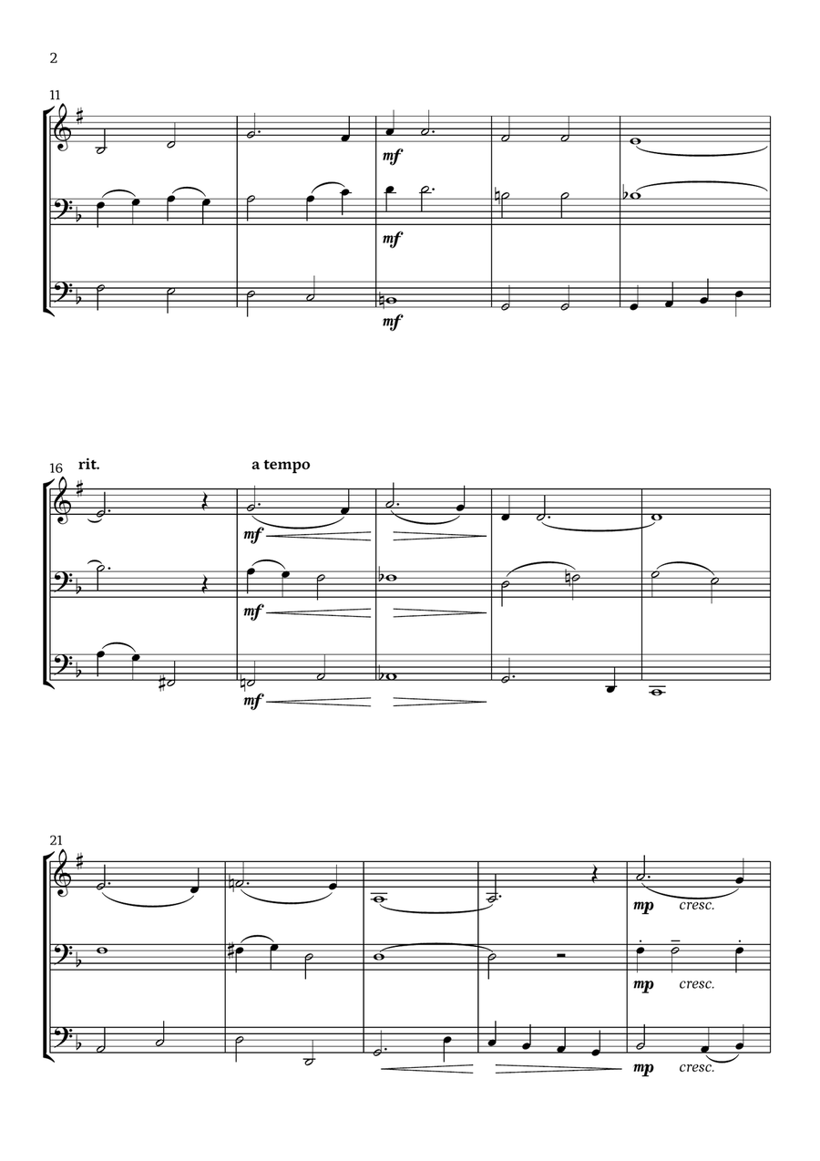 I'll Be Home For Christmas Brass Ensemble scores gallery preview page 2
