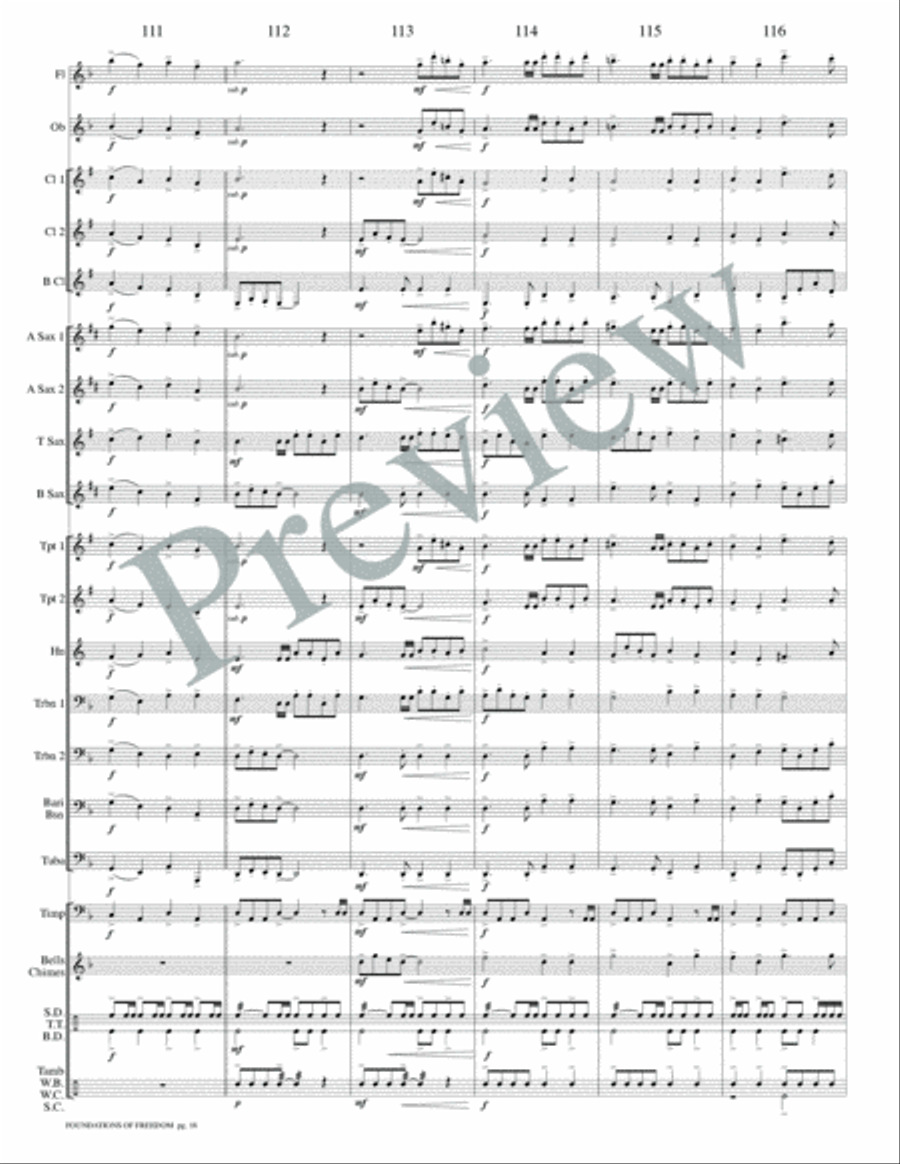 Foundations of Freedom Concert Band scores gallery preview page 21