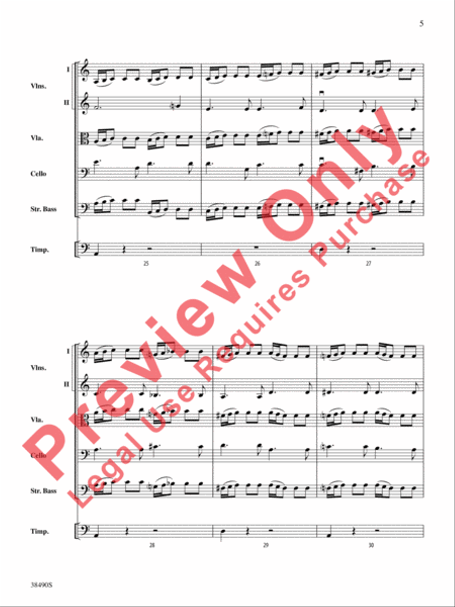 Two Selections from Mozart's Requiem Mass String Orchestra scores gallery preview page 6