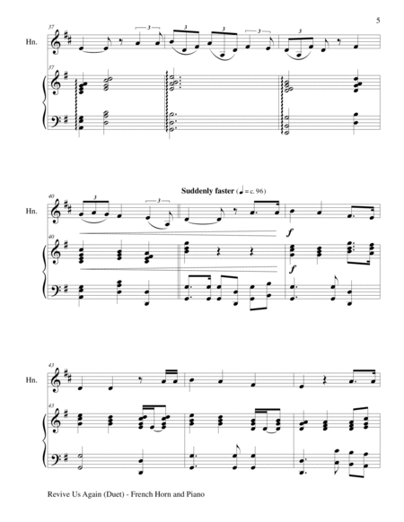 REVIVE US AGAIN (Duet – French Horn and Piano/Score and Parts) image number null