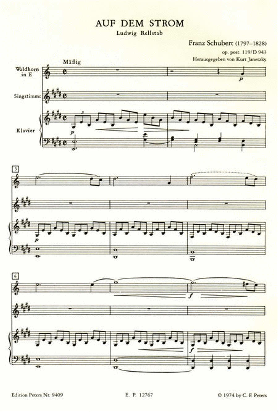 Auf dem Strom for Voice, French Horn and Piano Horn scores gallery preview page 2