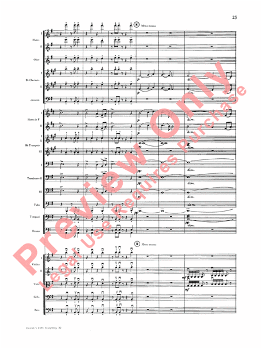 Dvorák's Fifth Symphony (New World, Fourth Movement) Full Orchestra scores gallery preview page 26