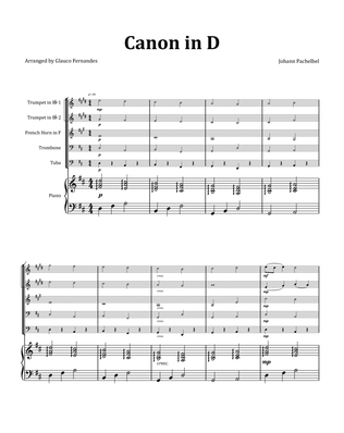 Canon by Pachelbel - Brass Quintet with Piano