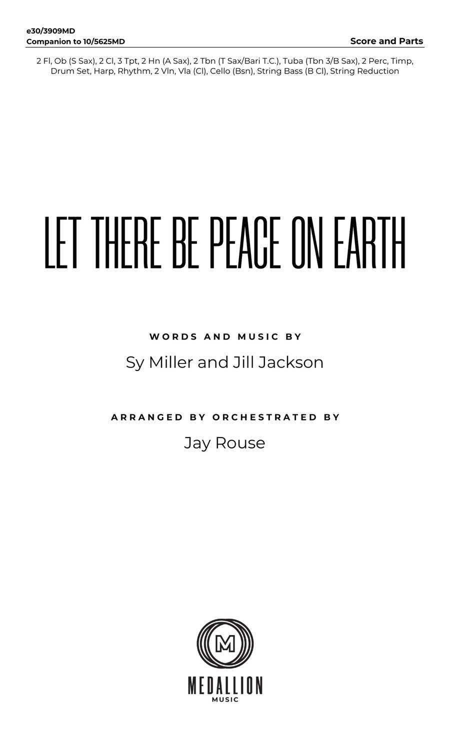 Let There Be Peace on Earth - Downloadable Orchestration Set of Parts scores gallery preview page 2