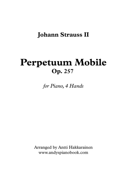 Perpetuum Mobile - Piano, 4 Hands