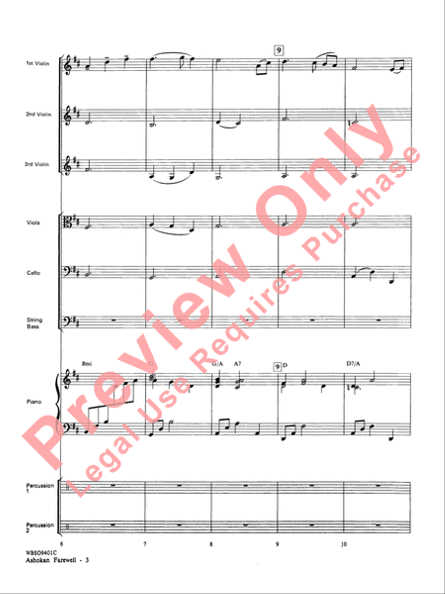 Ashokan Farewell String Orchestra scores gallery preview page 4