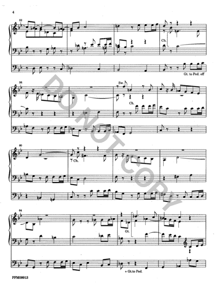 Classical Fugue on a subject by Paul Vidal Organ - Sheet Music