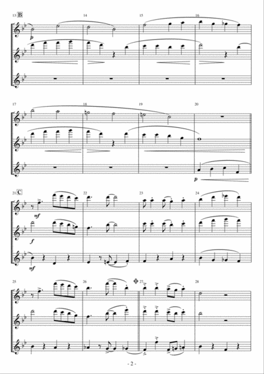 <Flute Trio> Go Tell It On The Mountain Flute Trio scores gallery preview page 2