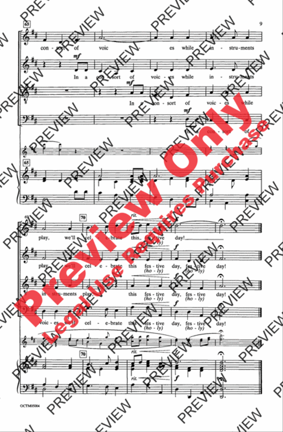 In a Consort of Voices 4-Part scores gallery preview page 9