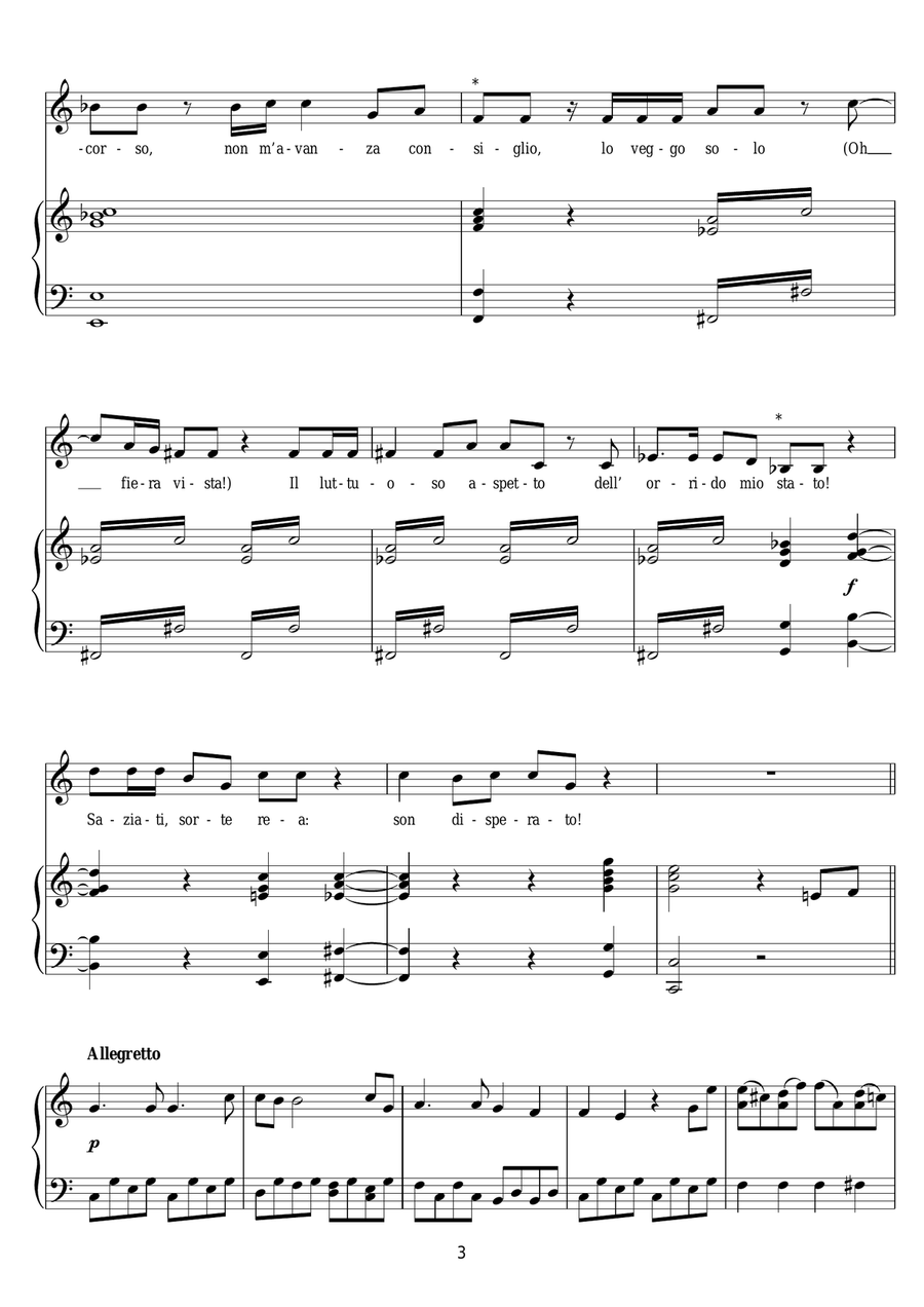 Che Faro Senza Euridice (from Orfeo ed Euridice) Piano, Vocal scores gallery preview page 3