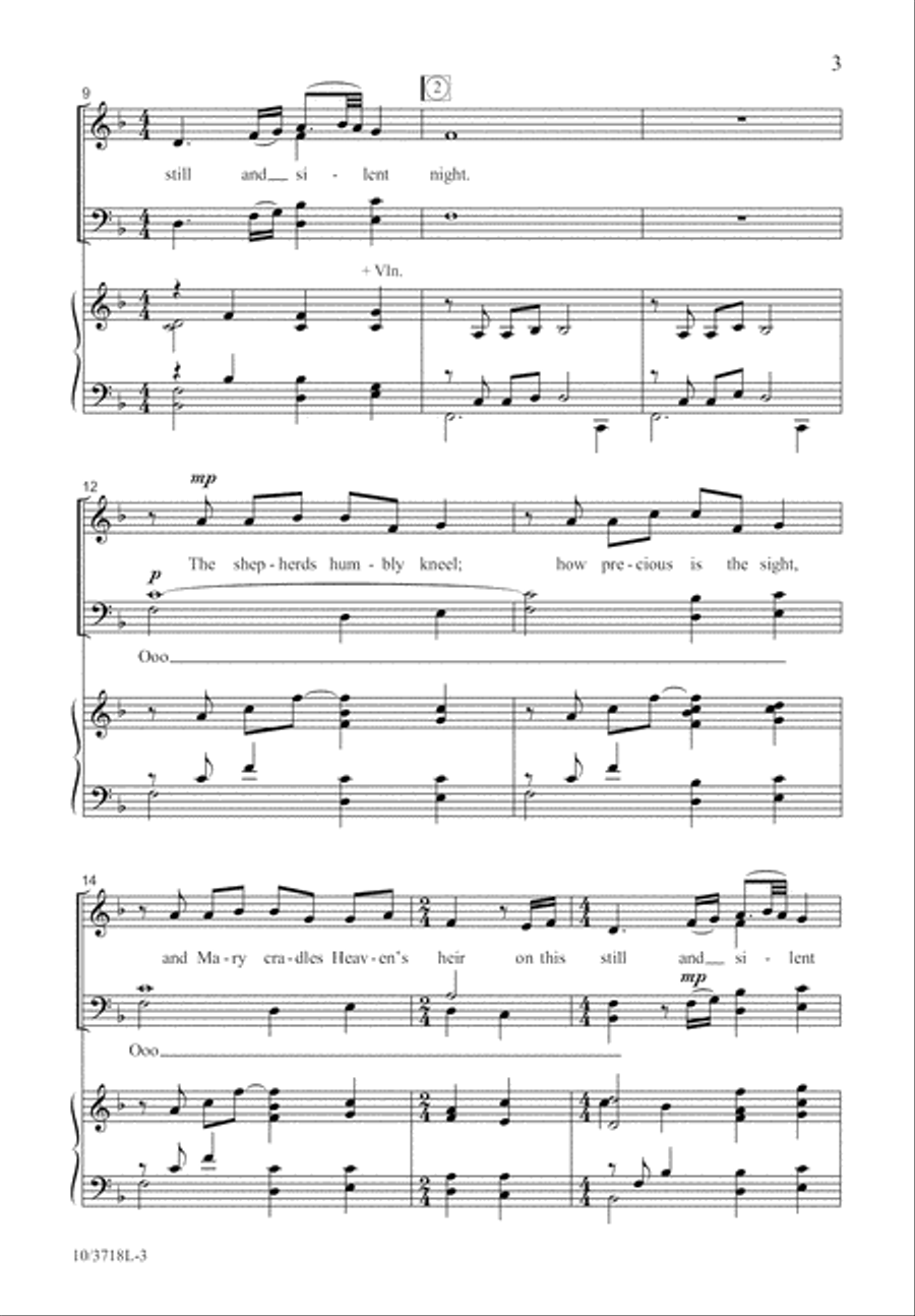On This Still and Silent Night 4-Part scores gallery preview page 4