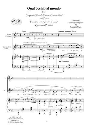 Puccini - Tosca (Act1) Qual occhio al mondo (Soprano, Tenor and piano)