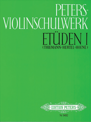 Book cover for Peters Violin School: Studies, Vol. 1