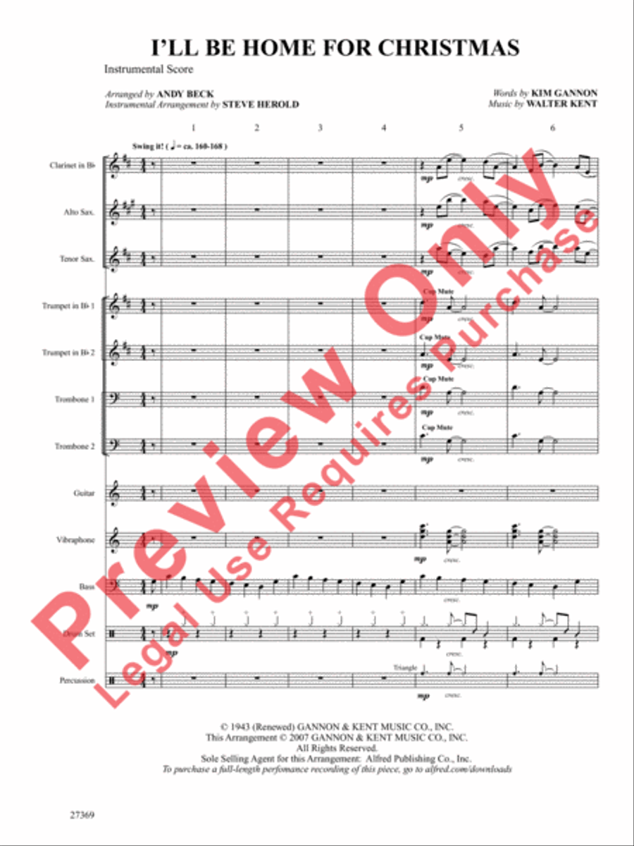 I'll Be Home for Christmas Choir scores gallery preview page 2