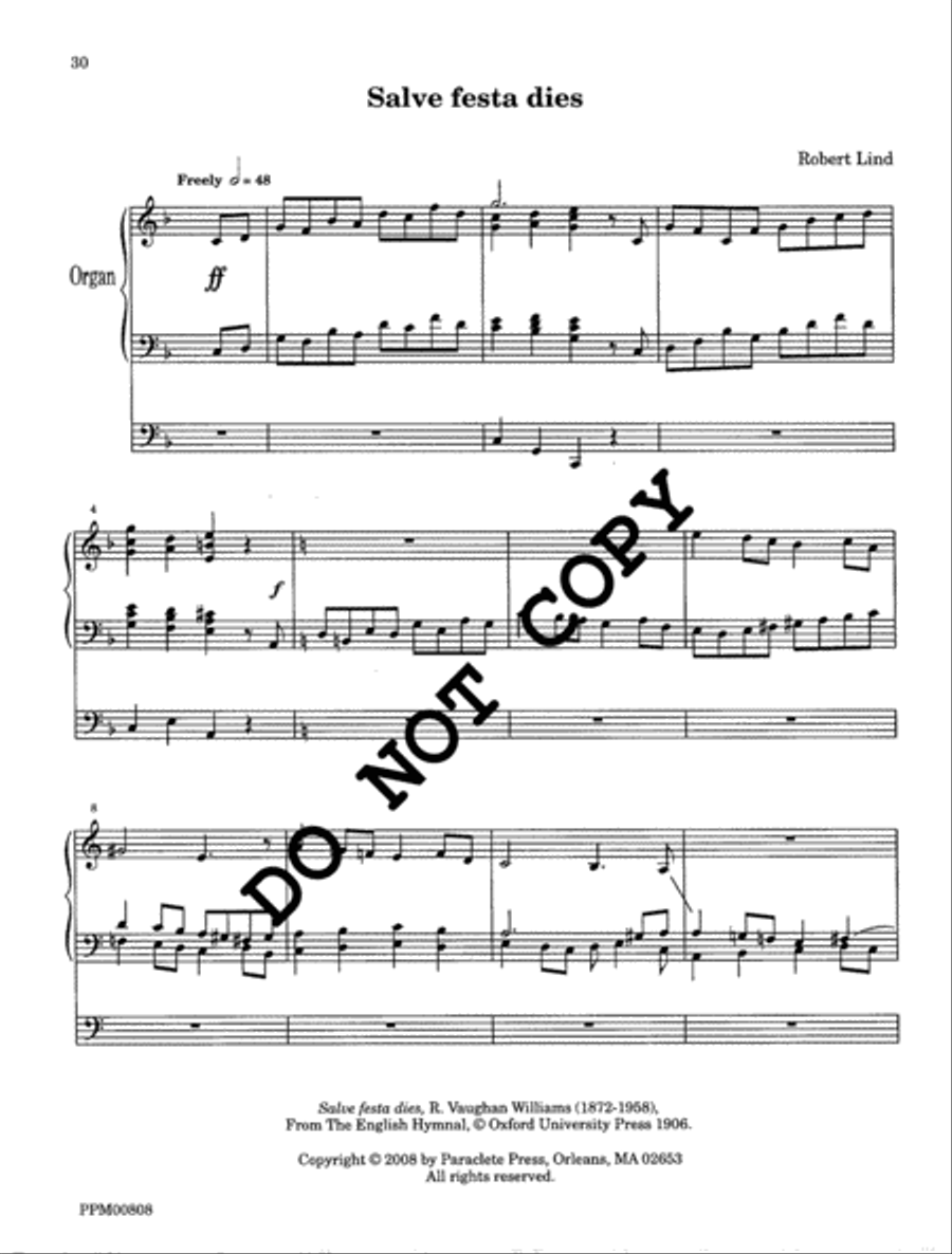 I Sing the Almighty Power of God: Organ Voluntaries on the Hymn Tunes of Ralph Vaughan Williams Volume I Organ scores gallery preview page 31