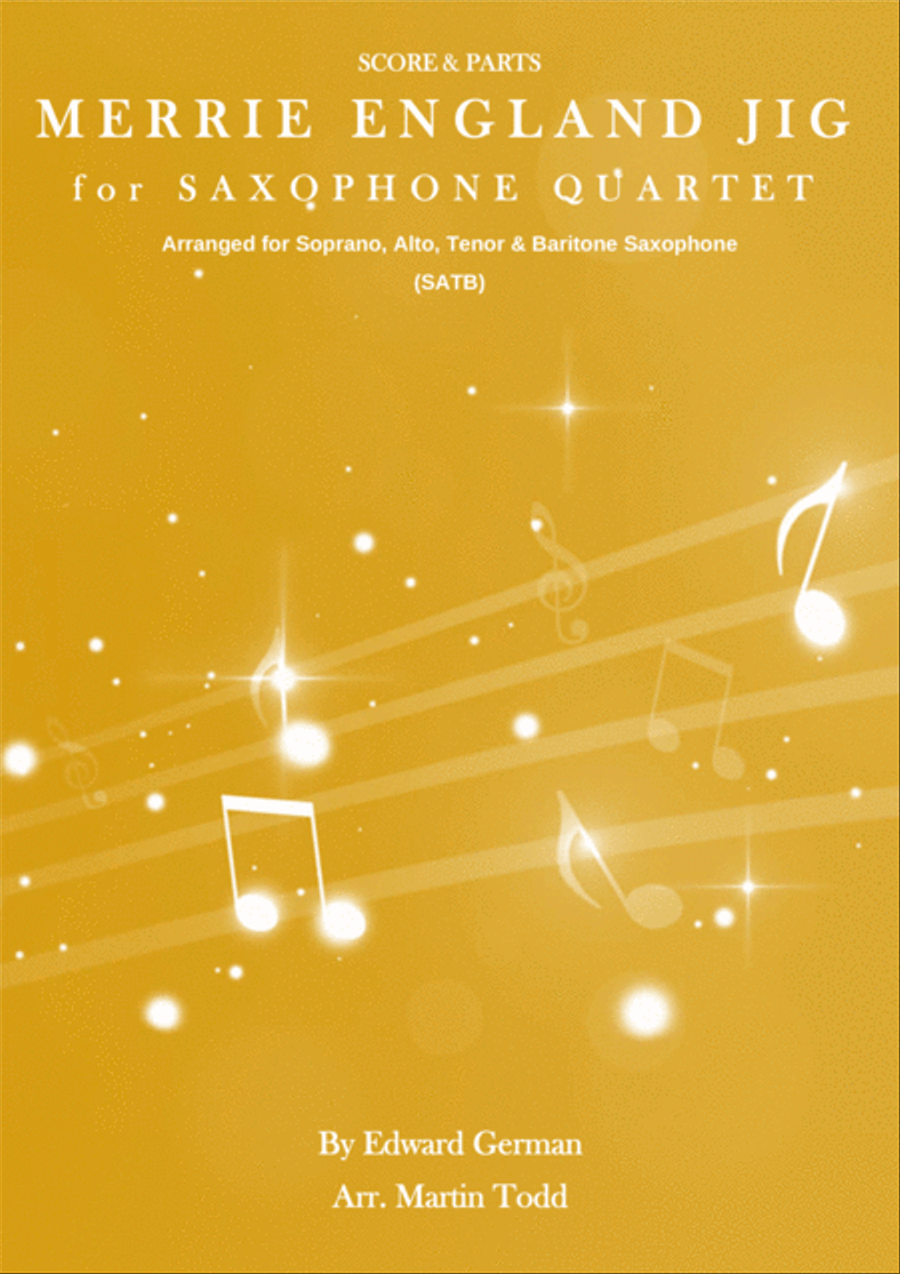 Merrie England Jig for Saxophone Quartet (SATB) Saxophone Quartet scores gallery preview page 1