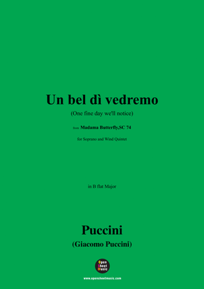 G. Puccini-Un bel dì vedremo(One fine day we'll notice),Act II,in B flat Major
