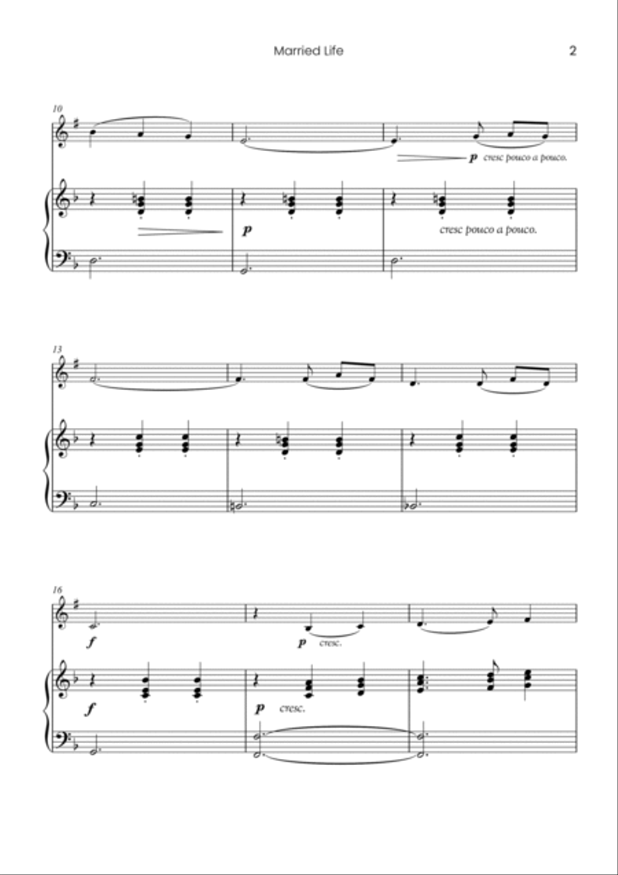 Married Life Soprano Saxophone scores gallery preview page 3