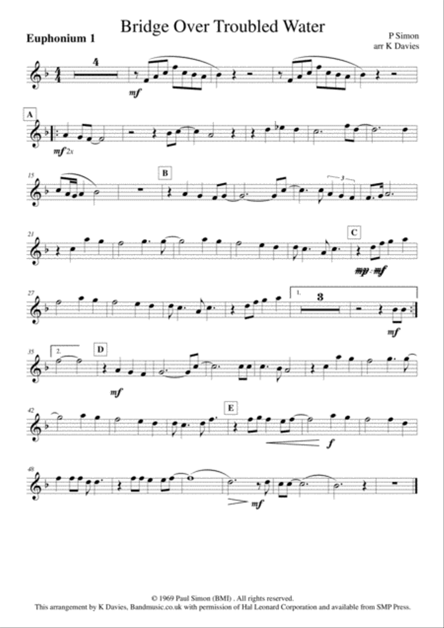 Bridge Over Troubled Water Small Ensemble scores gallery preview page 5