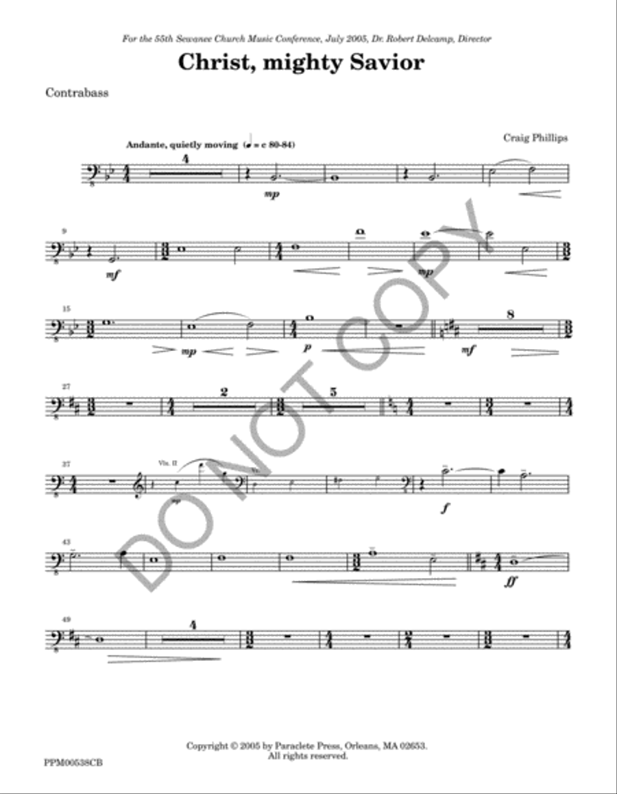 Christ, Mighty Savior - Instrumental Parts 4-Part scores gallery preview page 2