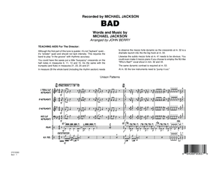 Bad - Conductor Score (Full Score)